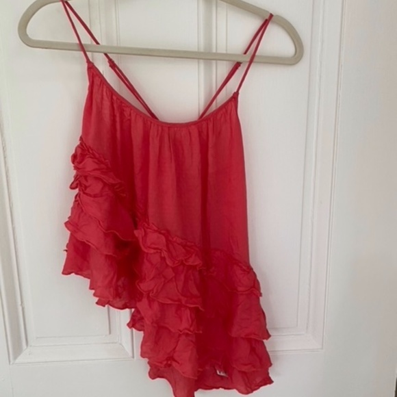 NWT Free People Salmon Pink Top, Sz XS - Picture 2 of 4